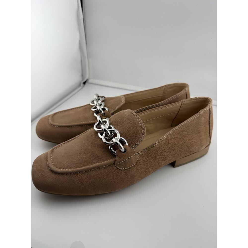 NWOB $188 Donald Pliner Balinda Chain Suede Loafers Size 9M